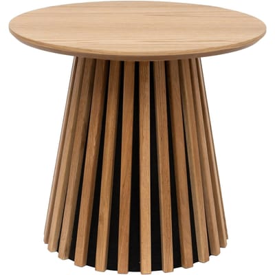 House Nordic Bijzettafel Osaka - Rond Naturel Hout - Ø50x45cm