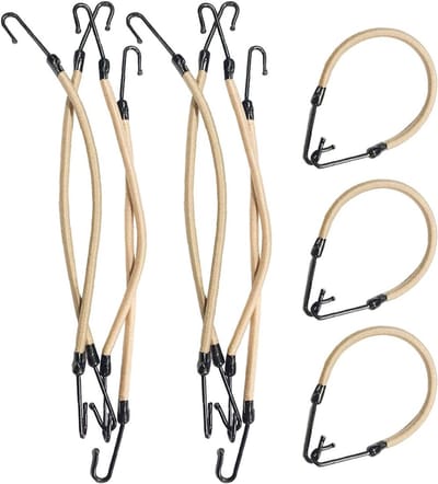 20 Stuks Elastische Ponytail Haakjes - Haarbanden, Rubber Bands en Bungee Cords voor Dames en Meisjes in Apricot Kleur