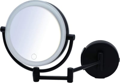 Make-up spiegel - Vergrotende spiegel - Perfecte look - Dimbaar licht - 5x vergroting - Zwart