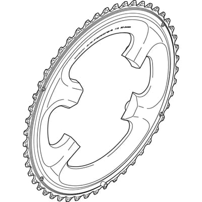 Kettingblad 46T Shimano Ultegra FC-6800 (MB) 2x11 speed - Donkergrijs