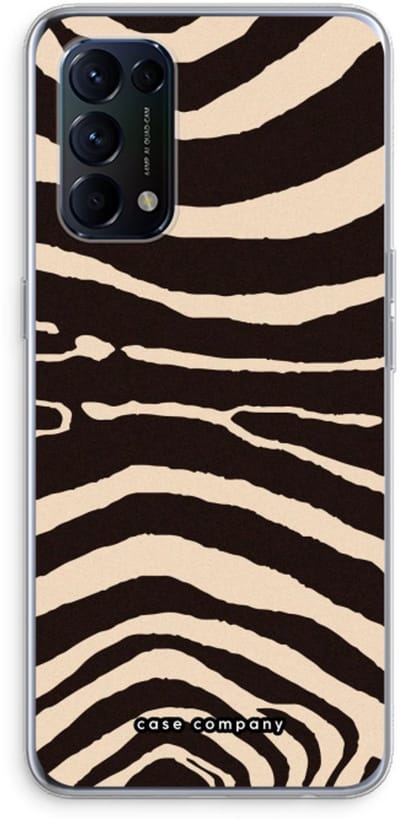 Case Company® - Hoesje geschikt voor Oppo Find X3 Lite hoesje - Arizona Zebra - Soft Cover Telefoonhoesje - Bescherming aan alle Kanten en Schermrand