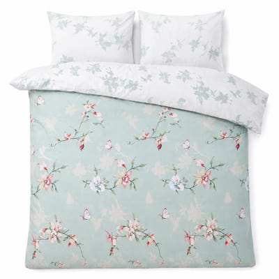 Decoware Dekbedovertrek Hummingbird 240x220 cm - Groen - Microvezel - Met Kussenslopen - Lits-jumeaux