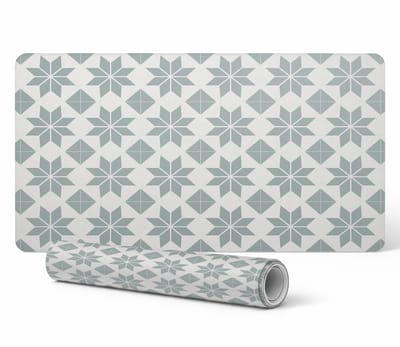 Beschermende bureauonderlegger met geometrisch bloemenpatroon 120x60 cm
