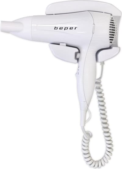 Beper 40.490 - Compacte Haardroger voor Hotel - Wandmontage - Handige Haardroger voor Hotels - 2000W - Wit