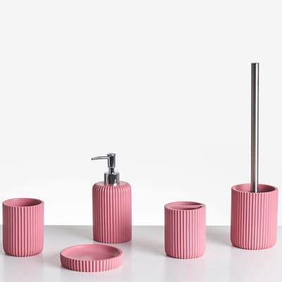 CAMANA - Badkameraccessoireset - Roze - Polyresin
