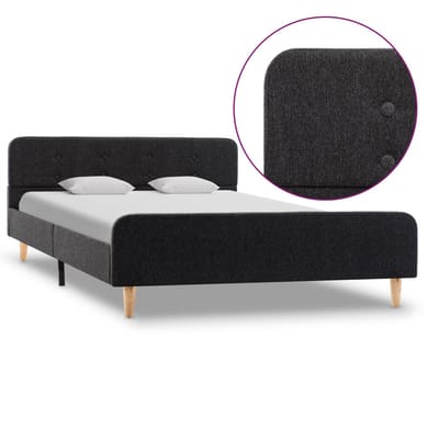 vidaXL - Bedframe - jute - donkergrijs - 120x200 - cm