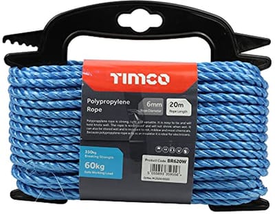 Polypropyleen Touw 6 mm x 20 m voor Algemeen Gebruik - Waterdicht en Sterk