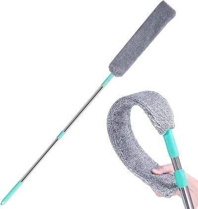 Opvouwbare microvezel plumeau - Reinigingsgereedschap - Huishoudelijk werk - Telescopisch bereik - 152 cm - Enkel kenmerk