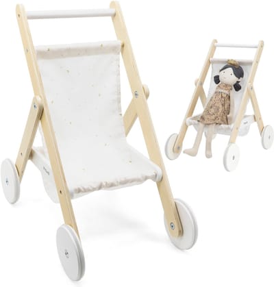 Viga Polarb houten poppenwagen