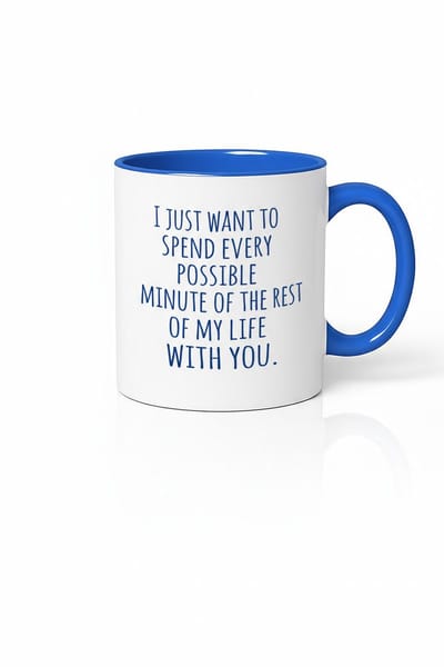 Romantische Liefdesmok 'Elke Minuut Met Jou' - Perfect Cadeau voor Je Partner, Valentijn of Jubileum