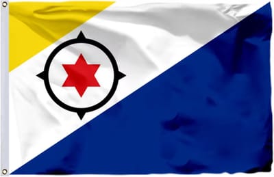 Scoby - Bonaire Vlag - Bonaire Flag - Bonaire - 90x150cm - Original Colors - Strong Quality - Inclusief Bevestigingsringen
