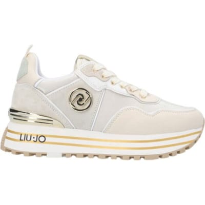 Liu Jo - maat 38- Shiny Nylon Platform Dames Sneakers - Milk/Lamb