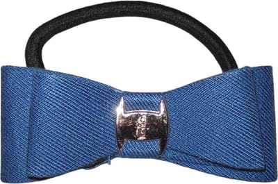 Elastiek strik met gesp blauw