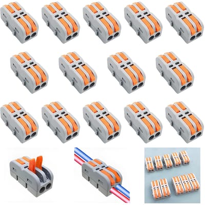 Compacte Draadconnectoren voor Elektrische Verbindingen - SPL-2M Klemmenblokken (14 Stuks)