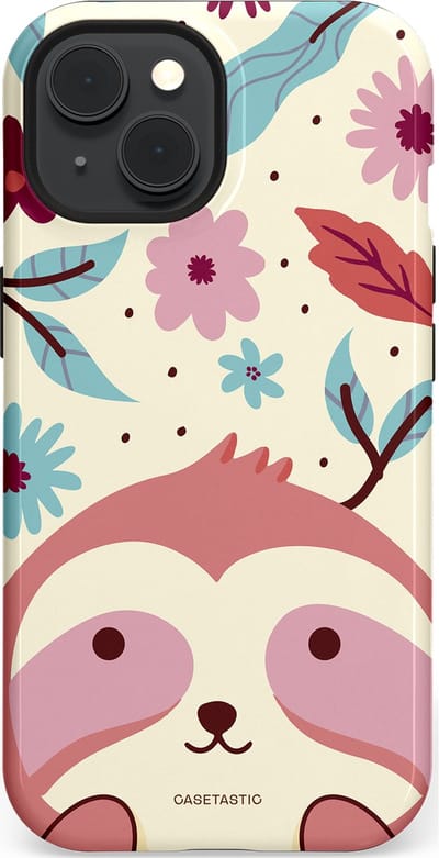 Casetastic Hoesje Geschikt voor Apple iPhone 15 Magsafe - Stijlvolle Beschermende Duo-layer Case - Luiaard knuffels