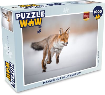Puzzel Vos - Jagen - Sneeuw - Legpuzzel - Puzzel 1000 stukjes volwassenen