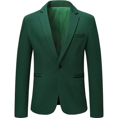 Heren colbert slim fit jas zakelijk dagelijks blazer groen
