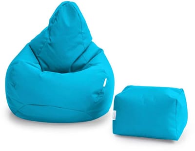 Gaming Zitzak Stoel met Voetenbankje Binnenshuis Buitenshuis Waterbestendig Zitzak met Ergonomisch Ontwerp