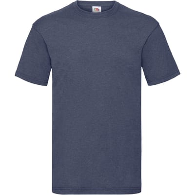 Fruit of the Loom Heren Valueweight Heather T-shirt (Vintage Marine)