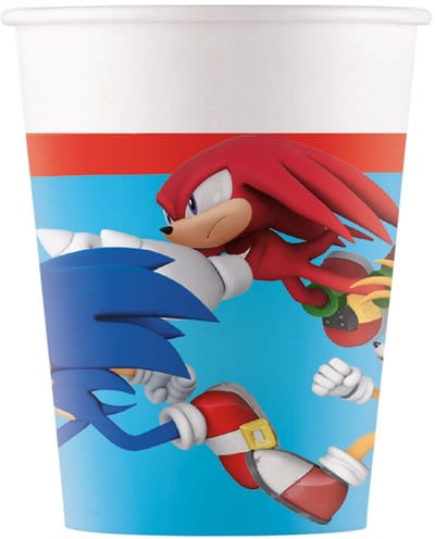 8 Sonic the Hedgehog FSC papieren bekers 200ml