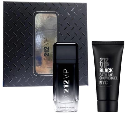 CAROLINA HERRERA 212 VIP BLACK Set 100Ml EDP + 100ML Shower Gel