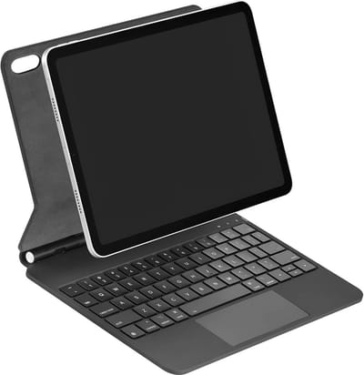 Avizar Bluetooth QWERTY toetsenbordhoes Geschikt voor iPad 11 2025 A16 met standaardfunctie, Zwart