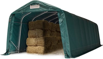 Robuuste weidetent 3,3x9,6 m weerbestendig PVC-zeil 800N beschutting opslagtent, groen