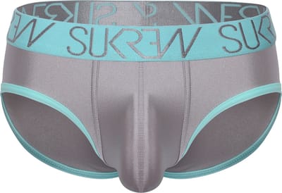 SUKREW Apex Brief Silver Sparkle - MAAT XS - Heren Ondergoed - Slip voor Man - Mannen Brief