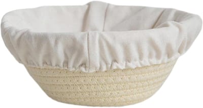 Broodrijsmand - Zuurdeegmand - Ambachtelijk brood bakken - Handgemaakt katoenen touw - 4 x 10 x 4 cm - Natuurlijk