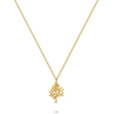 Twice As Nice Halsketting in zilver, boom Goudkleurig 42cm+5cm