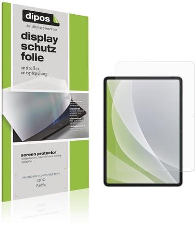 dipos – 2x Matte Beschermfolie geschikt voor iQOO Pad5c | Krasbestendige & antireflecterende Screenprotector Ultra-Thin