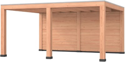 Douglas overkapping, 500 x 400, met achterwand, Westwood Modern Plus