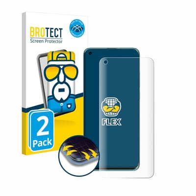 BROTECT - Screenprotector voor Xiaomi Mi 10 - Folie Beschermfolie transparant volledig dekking - (2 Stuks)
