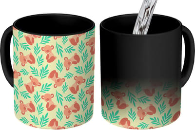 Magische Mok - Foto op Warmte Mokken - Koffiemok - Jungle - Patronen - Koala - Dier - Magic Mok - Beker - 350 ML - Theemok