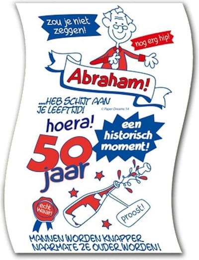 Toiletpapier - 50 jaar, Abraham