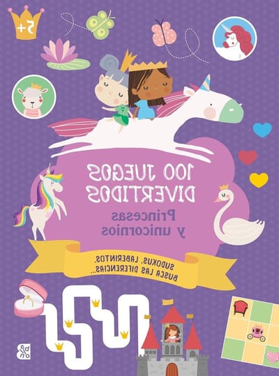 100 Spelletjes - Puzzels en Spelletjes - Uren Plezier - Prinsessen en Eenhoorns Thema - 96 Pagina's