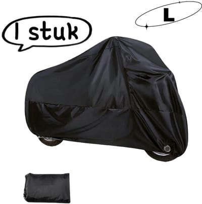 1 stuk - Motorhoes - Volledige dekking, regen- en zonbescherming, beschermhoes voor alle seizoenen - Geschikt voor de meeste motorfietsen en scooters - L (220*95*110cm) - Zwart