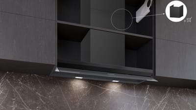 Siemens LJ97BDP60 - iQ500 - Afzuigkap - Geïntegreerde schouwkap - 90 cm - Zwart - Energielabel A