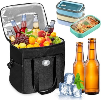 Vouwbare Koeltas 16L - Draagbare IJs Tas voor Picknick, Lunch en Voedselbehoud met Isolatie en Warmtefunctie