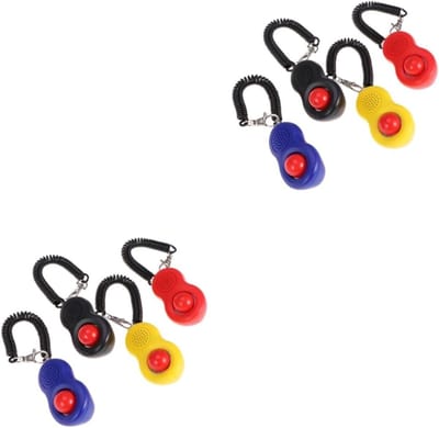 Huisdier Trainingsklikker - Honden Clicker - Gedrag Trainen - Humaan Ontwerp - 8 Stuks - Geel Zwart
