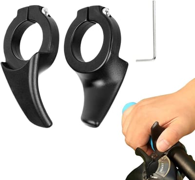 Fietsstuur Extender - Stuuruiteinden Fiets - Comfortabel Fietsen - Ergonomische Duimsteun - 67 x 34 mm - Zwart