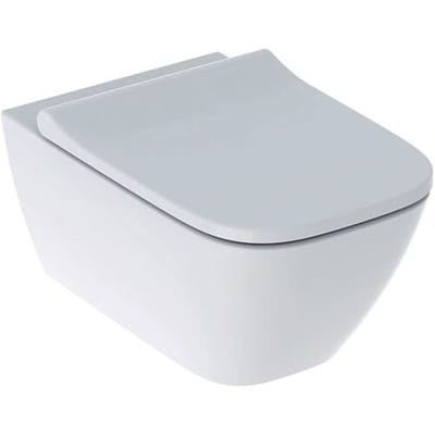 Geberit Smyle Square Set wall-hung WC, washdown, closed form, rimfree, with WC seat 500.683.00.2