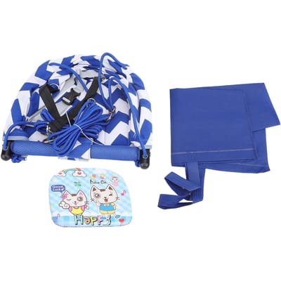 Siège balançoire pour tout-petit à dossier haut et entièrement enveloppant, boucle robuste, respirant, confortable, seau balançoire pour tout-petit pour l'intérieur blue