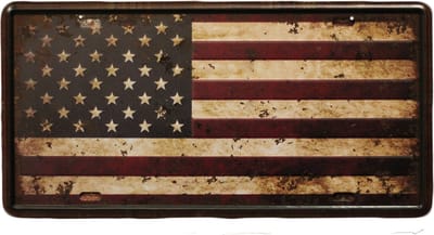 Wandbord - USA vlag - Metalen wandbord - Mancave - Mancave decoratie - Retro - Metalen borden - Metal sign - Bar decoratie - Tekst bord - Wandborden – Bar - Wand Decoratie - Metalen bord - UV beste