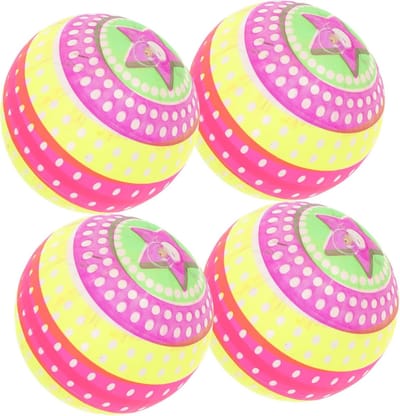 Opblaasbare Strandballen - PVC Ballen - Zomer Plezier - Fluorescerend Sterpatroon - 23cm Diameter - Diverse Kleuren