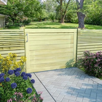 Tuinhek - Tuinpoort - 100x75 cm - Geïmpregneerd Grenenhout - Weerbestendig & Duurzaam - Rustieke Tuinafscheiding