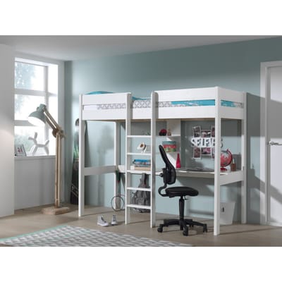 LUCEVI - Pino Hoogslaper + bureau 90x200 cm - Wit