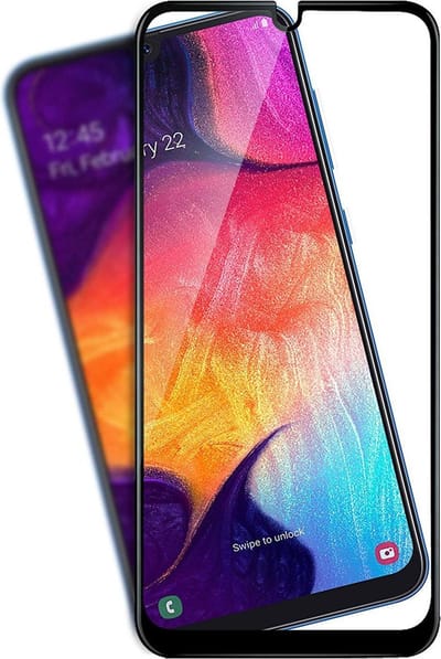 HB Glas Geschikt voor Samsung Galaxy A50 & A30s Glas - 9H Kwaliteit - Voledige Scherm Tempered Glass