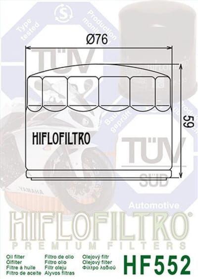 Filtre à huile Hiflofiltro pour Moto Moto Guzzi 1000 LE MANS V 1984 à 1987 Neuf