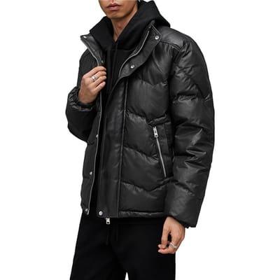 AllSaints Altair Puffer Black Maat: S | Winterjassen Outlet | Heren | Zwart